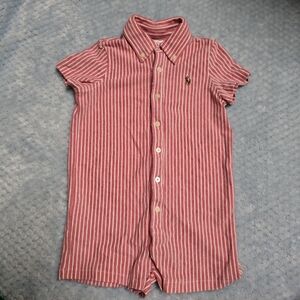 Ralph Lauren Baby Boy Striped Shortall